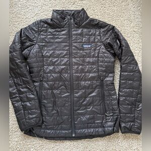 Patagonia Women's Black Puffer Jacket(was embroidered, see photo)